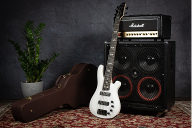 5 ти струнная бас гитара Harley Benton B-550 White Bundle Progressive Series