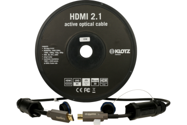 Кабель HDMI оптический, 20 м, армированный, Klotz FOAUHR020