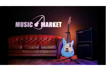 S800-Standard-800-BL Электрогитара с встроенным процессором, синяя, GTRS