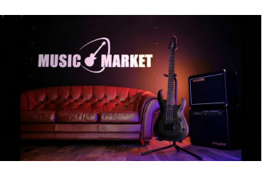 KX707-EverTune-OPBK-WBAG KX Series Электрогитара 7-струнная, черная, Cort