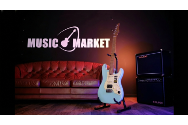 P801-Professional-801-BL Электрогитара с встроенным процессором, синяя, GTRS