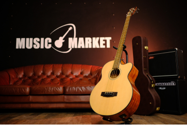 Электроакустическая бас-гитара Cort Acoustic Bass Series AB850F-NAT-BAG