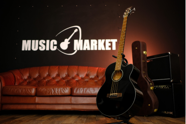 Акустический бас с звукоснимателем Cort Acoustic Bass Series AB850F-BK-BAG