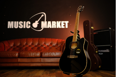 Электроакустическая гитара Cort AD880CE-BK Standard Series