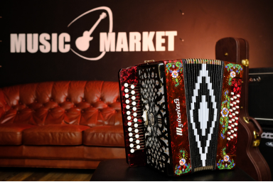 Гармонь "Шуйская" 25х25-III-2, красная, Шуйская гармонь S32XL-A-RED