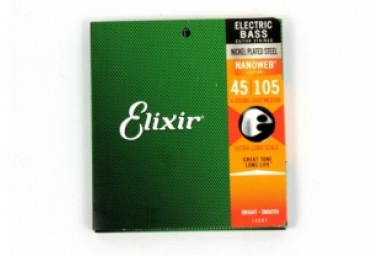 14678 NANOWEB Струны для бас-гитары короткая мензура, 25 комплектов, никелированные, 45-105, Elixir