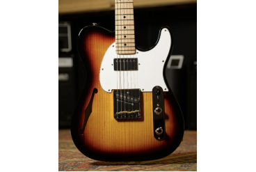 Электрогитара G&L ASAT Classic Bluesboy Semi-Hollow 3-Tone Sunburst MP, с кейсом
