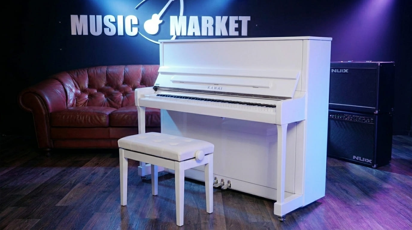 Акустическое пианино Kawai K-300 WHHP - белый полированный