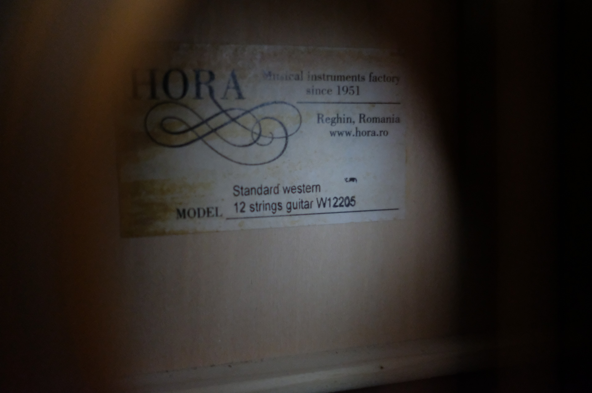 Акустическая гитара 12-струнная Hora Standart Western W12205 SB