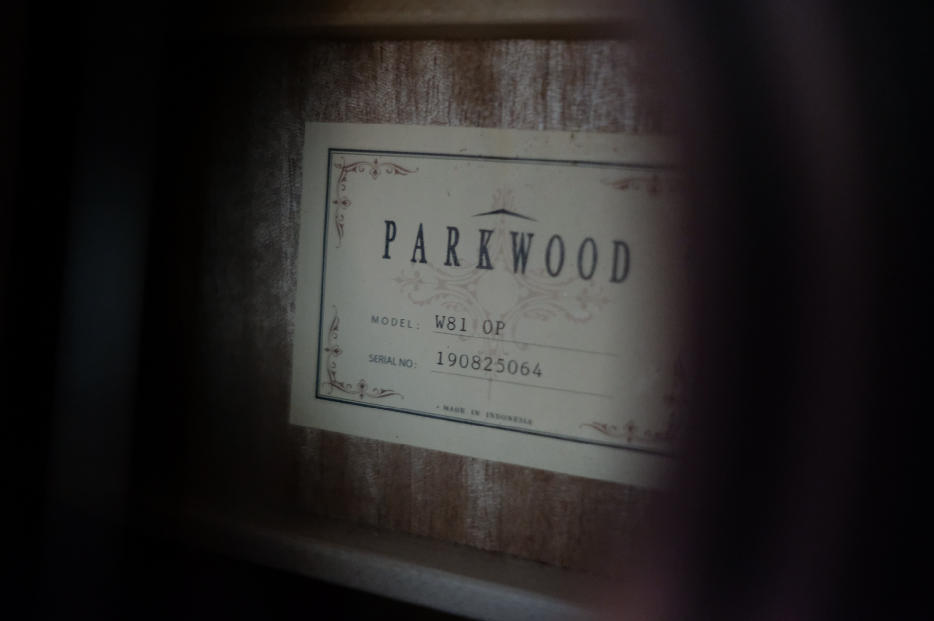 Акустическая гитара Parkwood W81-OP