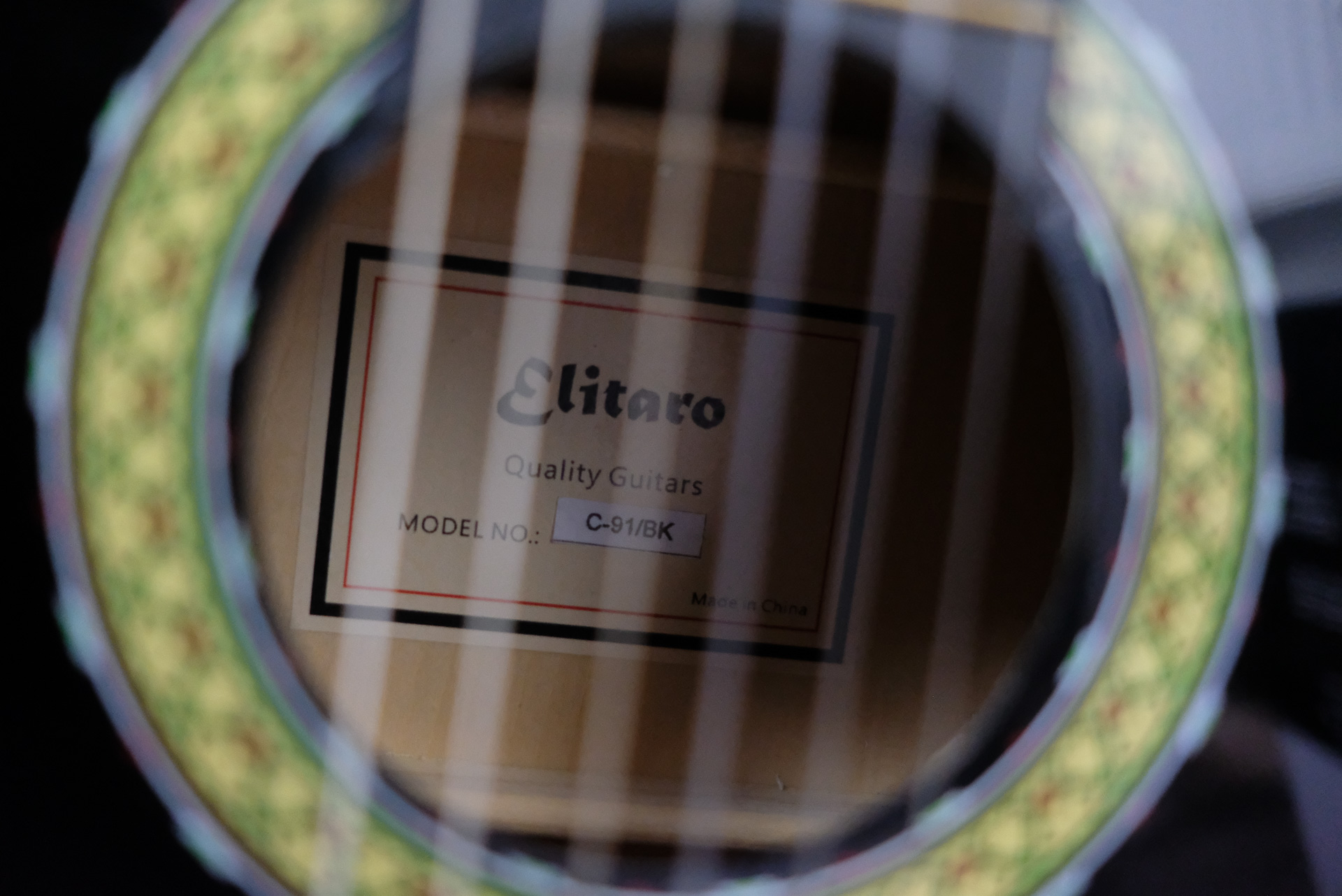 Классическая гитара 4/4 Elitaro C-91 BK