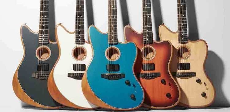 Электрогитара / акустическая гитара Fender AM Acoustasonic Jazzmaster AW