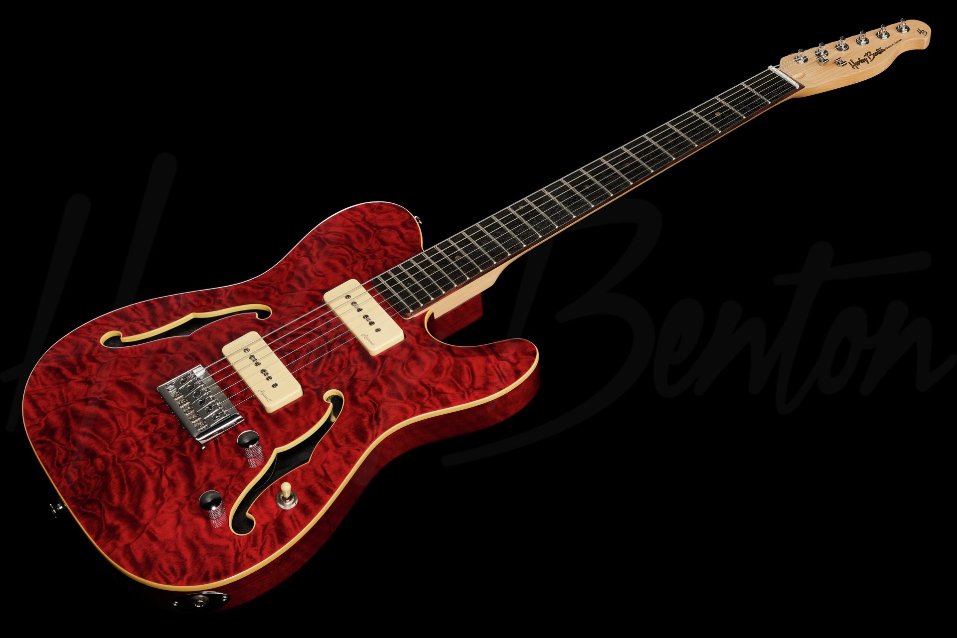Электрогитара Harley Benton TE-90QM Trans Red