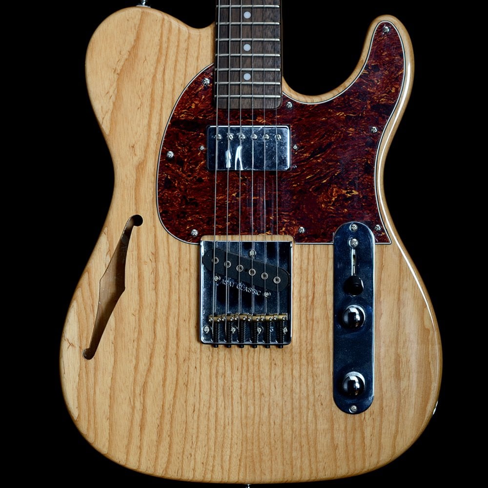 Электрогитара G&L Tribute ASAT Classic Bluesboy Semi-Hollow 3-Tone Sunburst MP SF