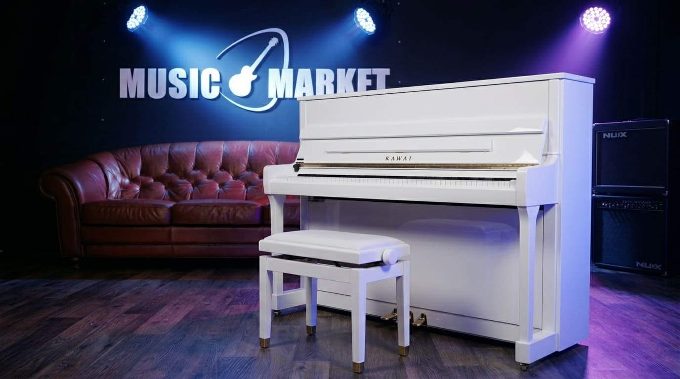 Акустическое пианино Kawai K-200 WH/P - белый полированный