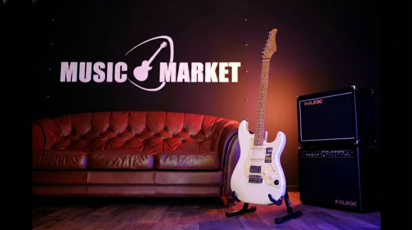 S800-Standard-800-WH Электрогитара с встроенным процессором, белая, GTRS