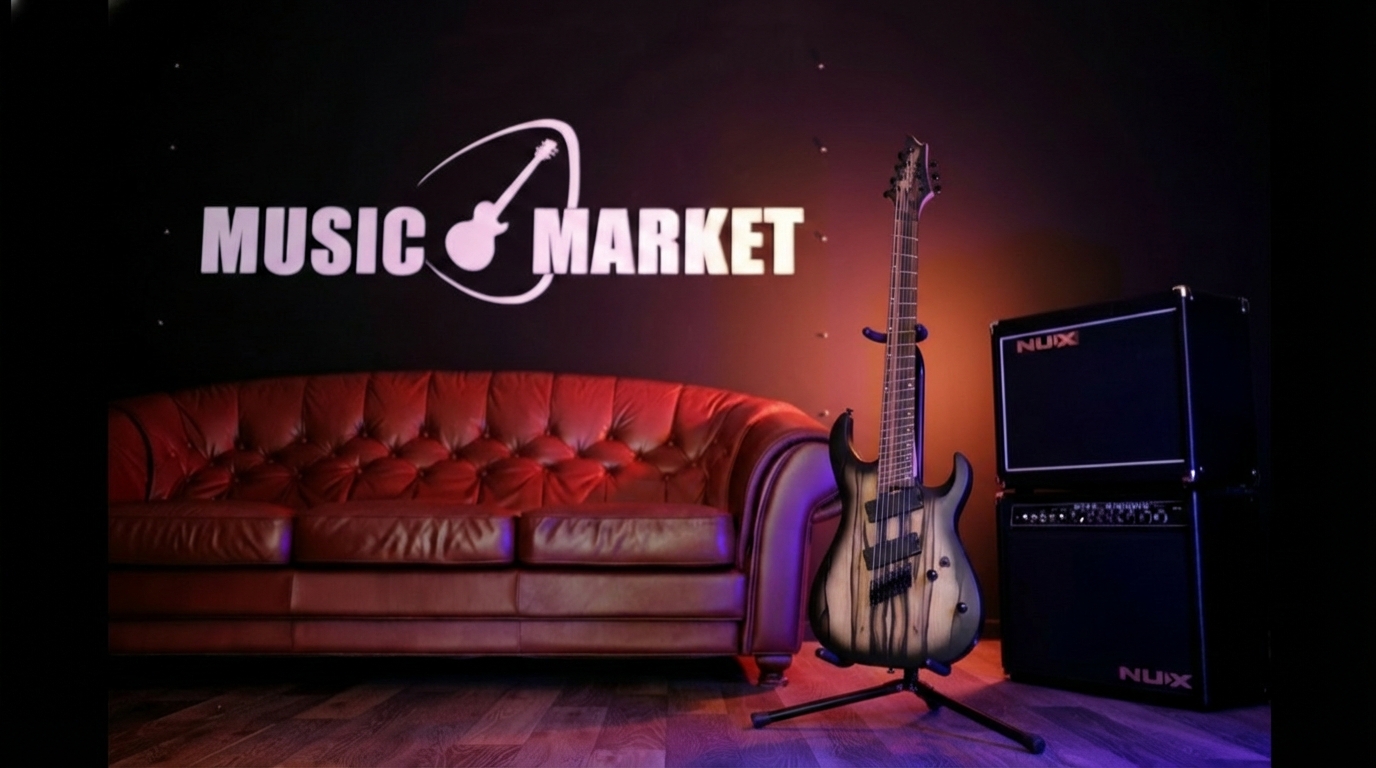 KX507MS-Pale-Moon-NBB KX Series Электрогитара мультимензурная 7-струнная, черная, Cort