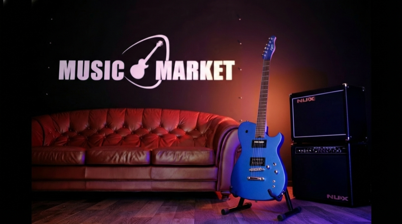 MBM-2H-Sustainiac-BBE META Series Электрогитара, синяя, Cort