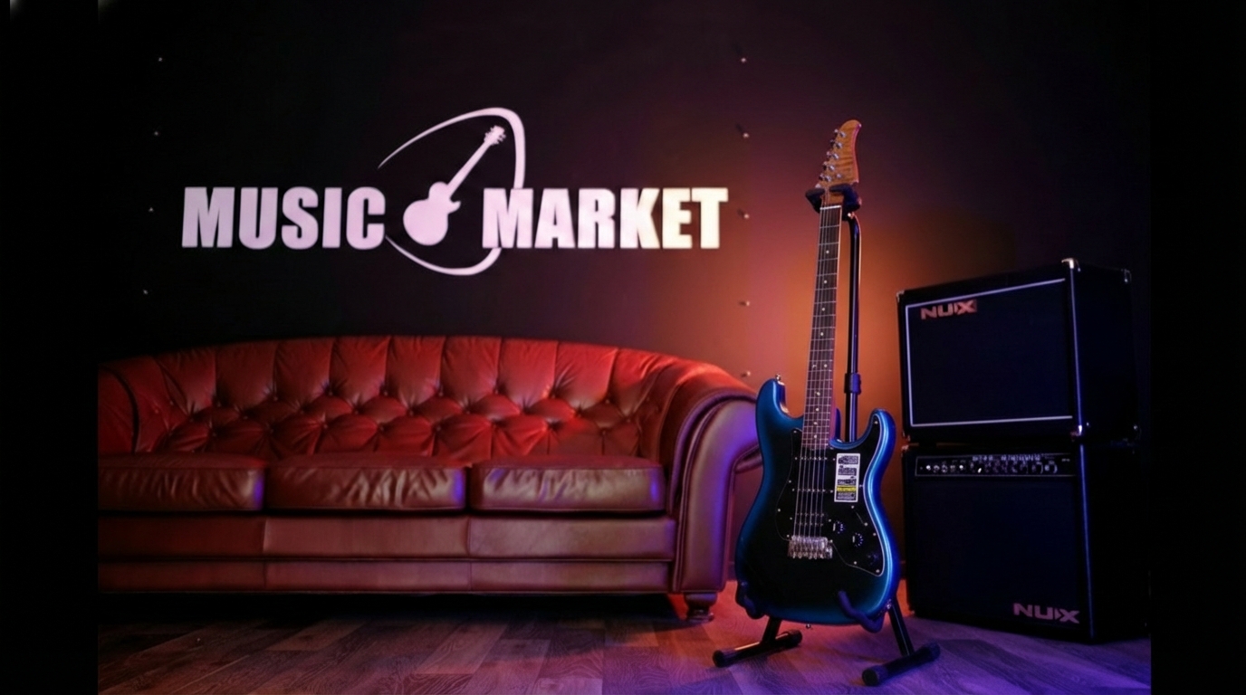 P800-Professional-800-DN Электрогитара с встроенным процессором, синяя, GTRS