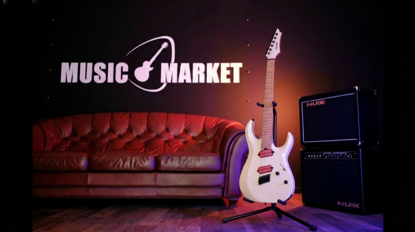 X700-Mutility-II-MBG-bag X Series Электрогитара, мультимензурная, с чехлом, бежевая, Cort