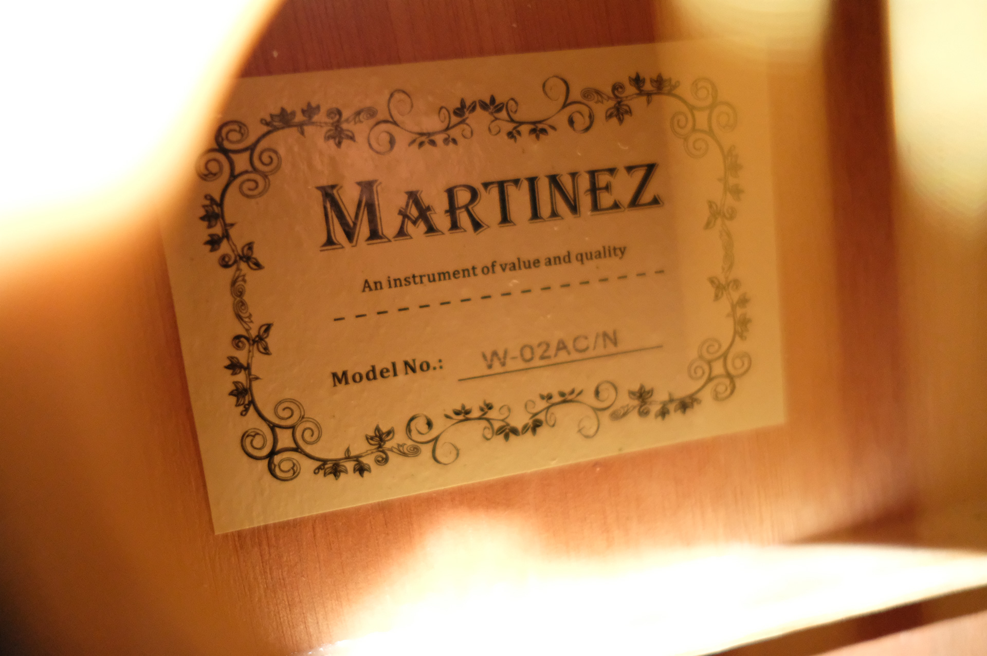 Акустическая гитара Martinez W - 02 AC / N