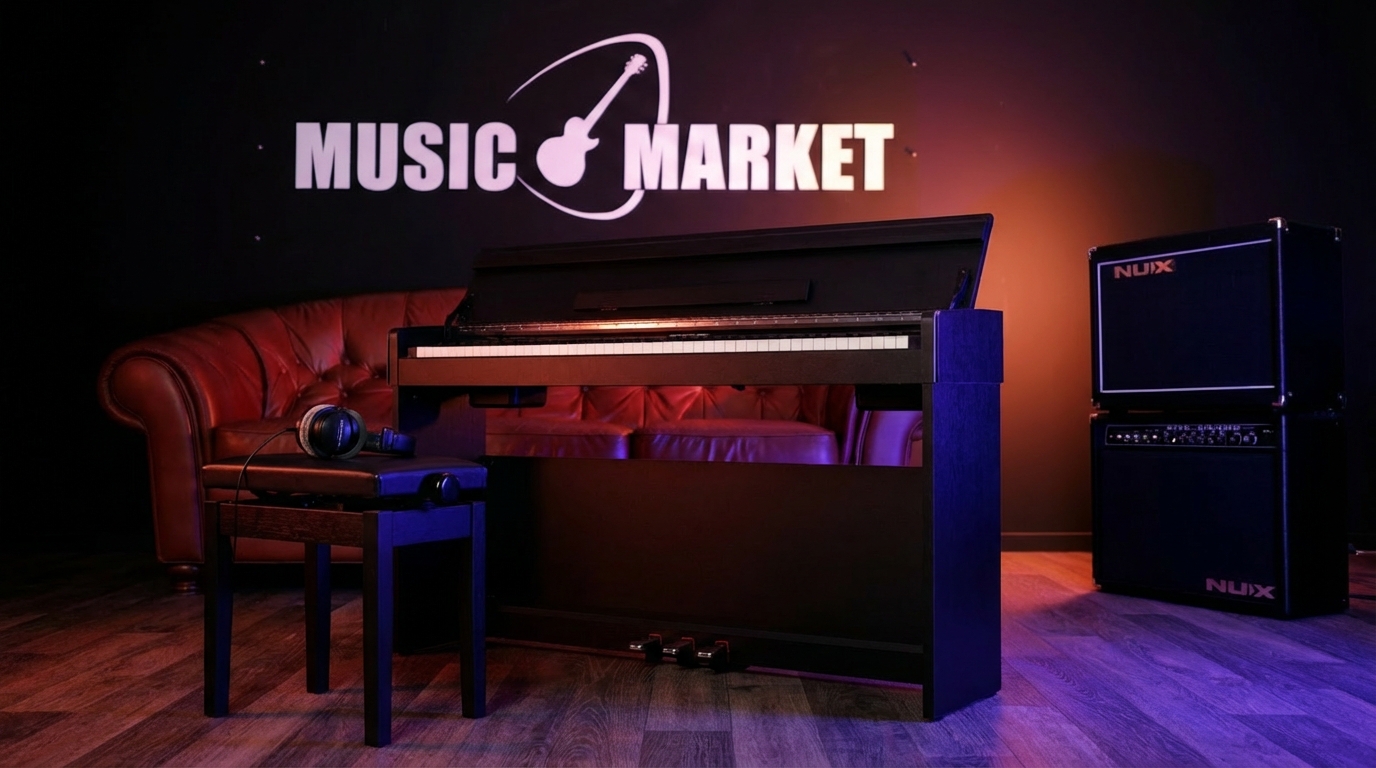 WK-310-Black Цифровое пианино на стойке с педалями, черное, Nux