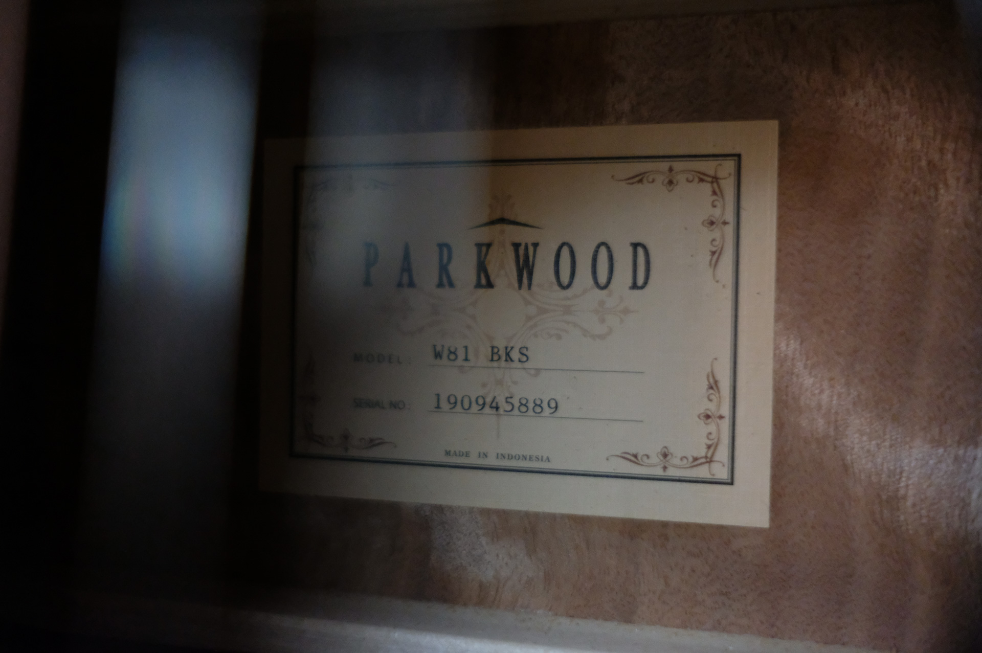 Акустическая гитара Parkwood W81-WBAG-BKS