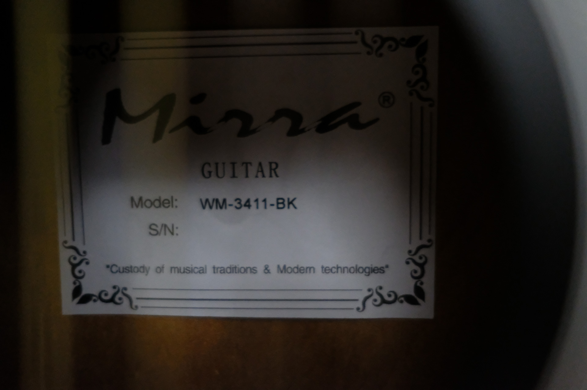 Акустическая гитара Mirra WM-3411-BK