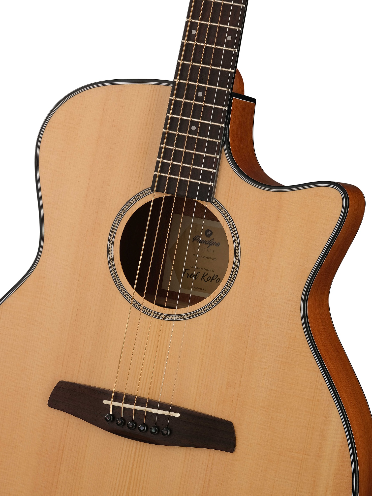 JMFSGA50SCEQ Электро-акустическая гитара Kopo Series SGA50S, Prodipe