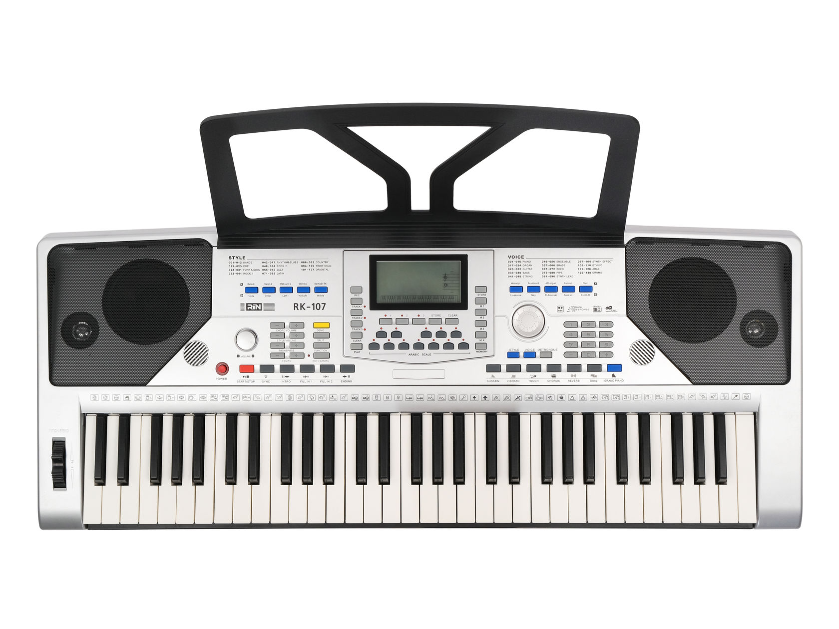 RK-107 Синтезатор, 61 клавиша, с восточными тембрами, Rin