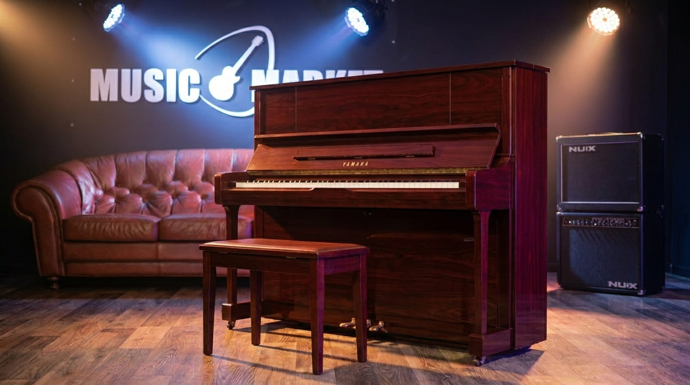 Акустическое пианино Yamaha U1J PM - красное дерево полированный