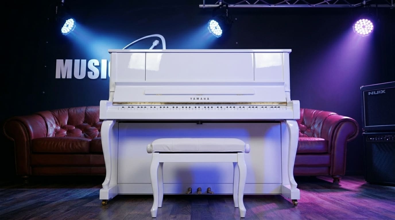 Акустическое пианино Yamaha YU2X PW - белый полированный