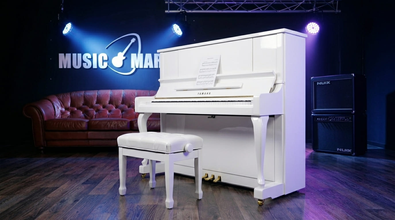 Акустическое пианино Yamaha YU2X PW - белый полированный