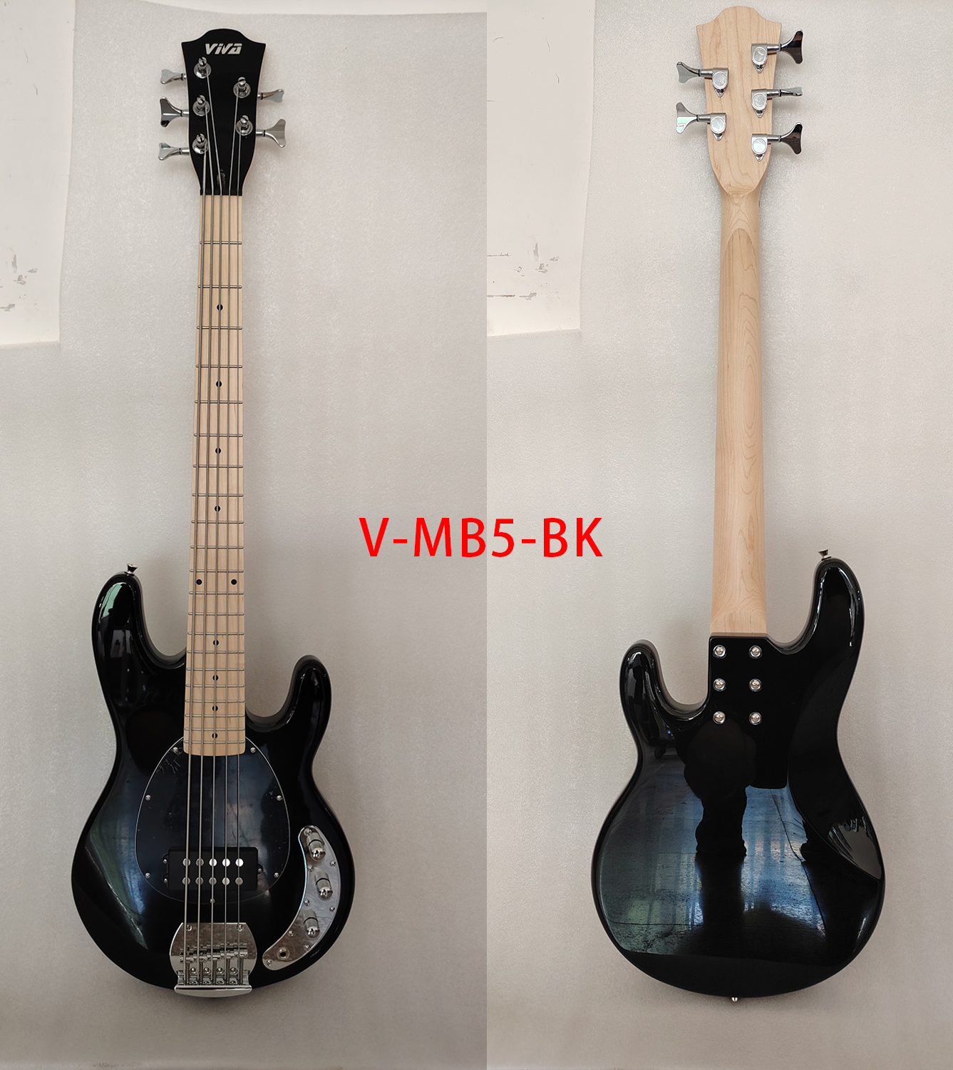 V-MB5-BK Бас-гитара 5-струнная, черная, VIVA