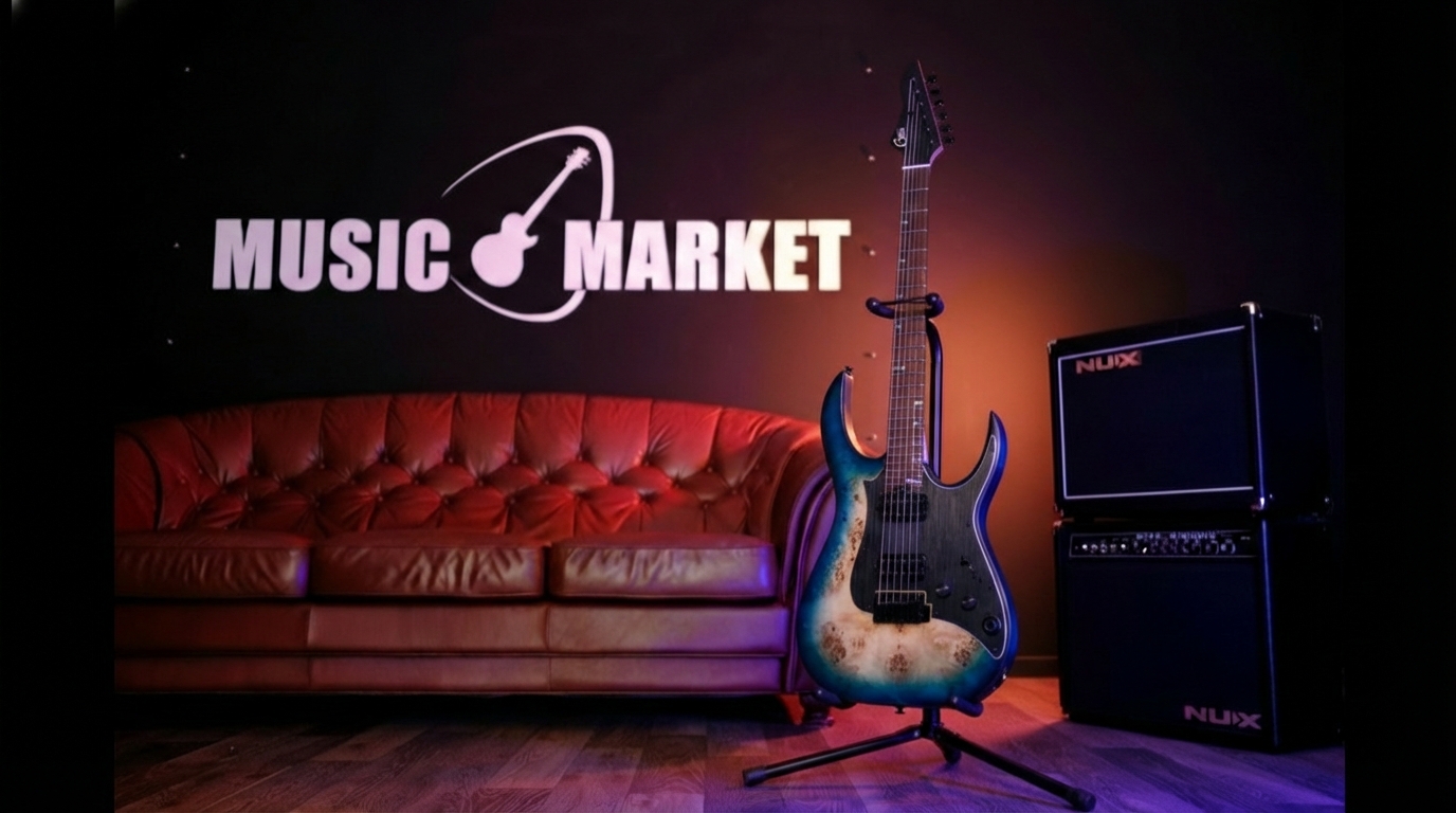 M810-BLBT Modern Электрогитара с встроенным процессором, синяя, GTRS