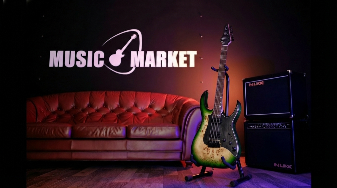 M810-GNBT Modern Электрогитара с встроенным процессором, зеленая, GTRS