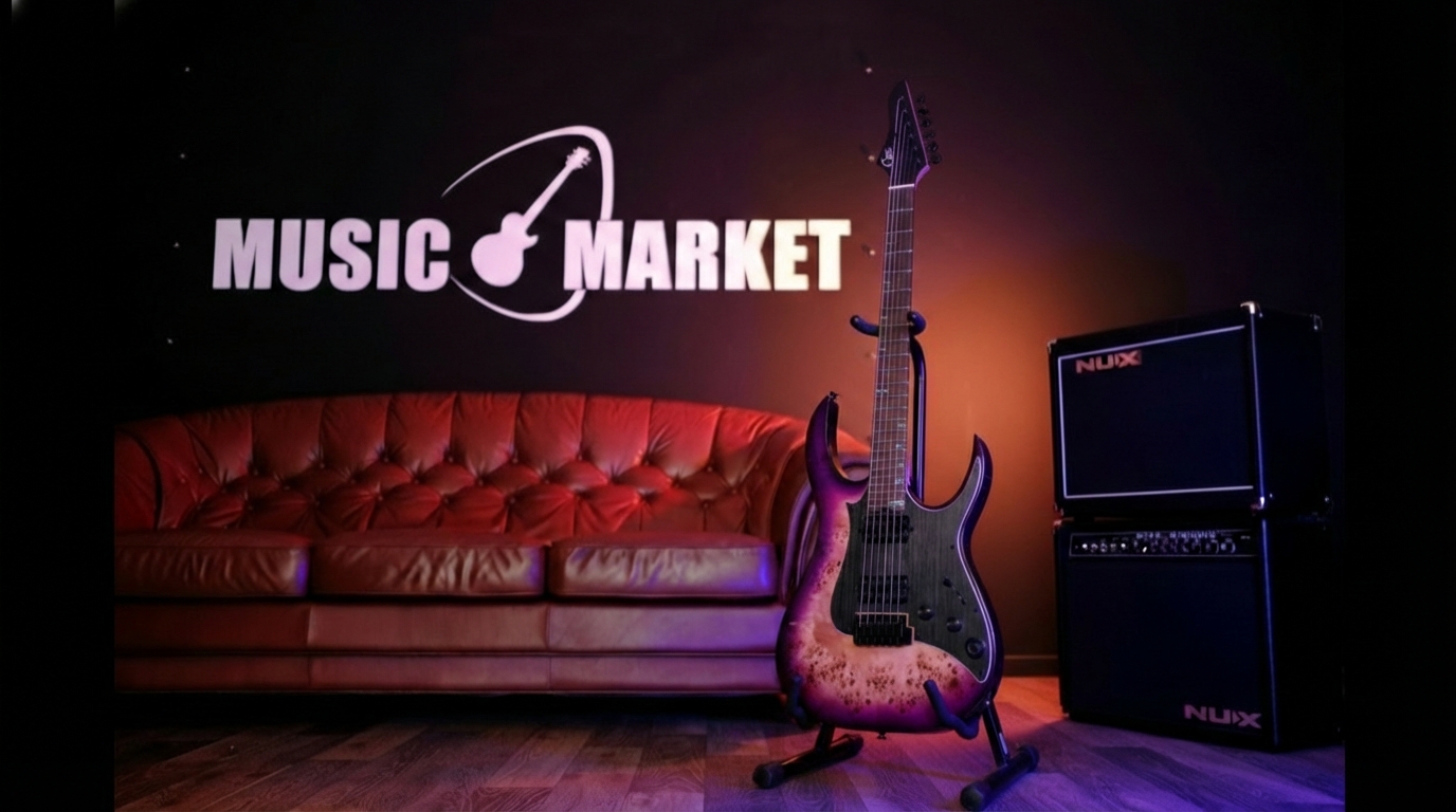 M810-PUBT Modern Электрогитара с встроенным процессором, фиолетовая, GTRS